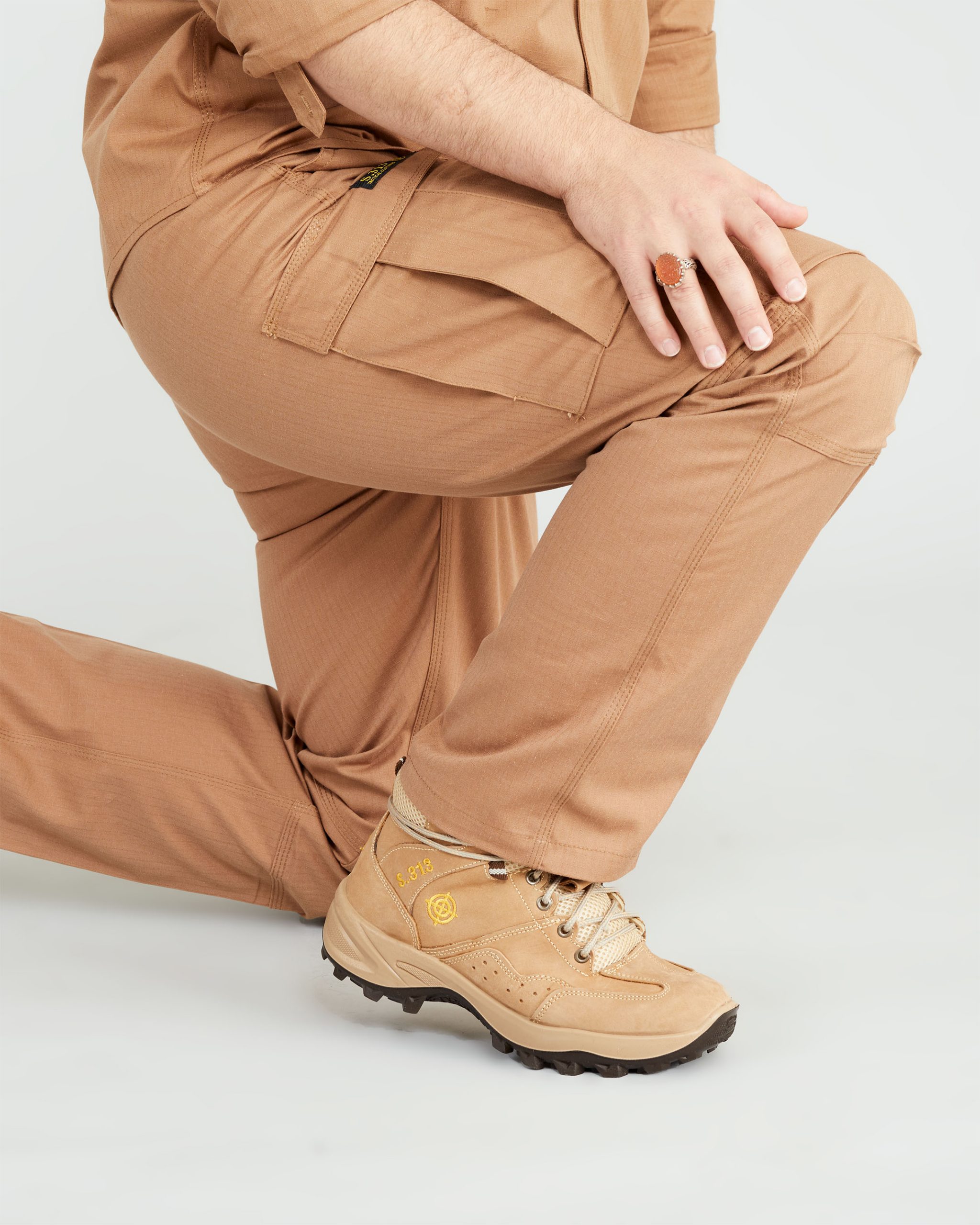 شلوار مردانه نوجوان تاکتیکال کلاسیک پلاس درشش رنگ با دوخت شرکتی برند S313