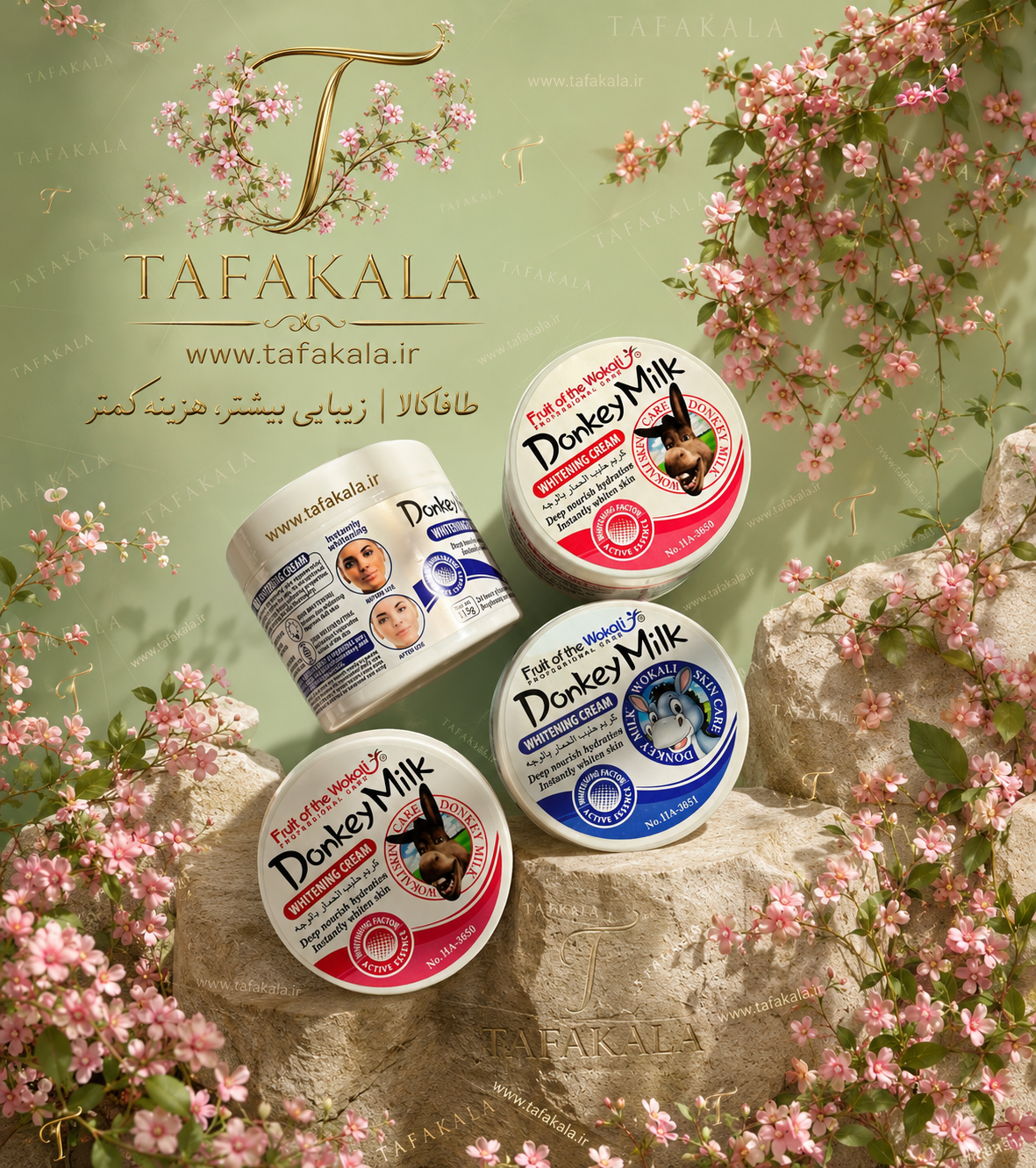 کرم سفید کننده و ابرسان شیر الاغ اصلی برند وکالی